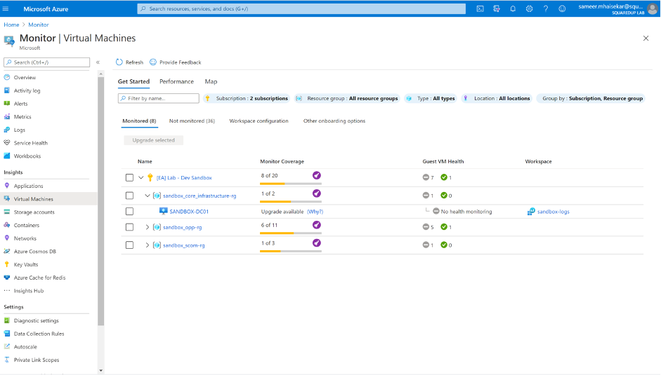 New Health Explorer for Azure VMs SquaredUp